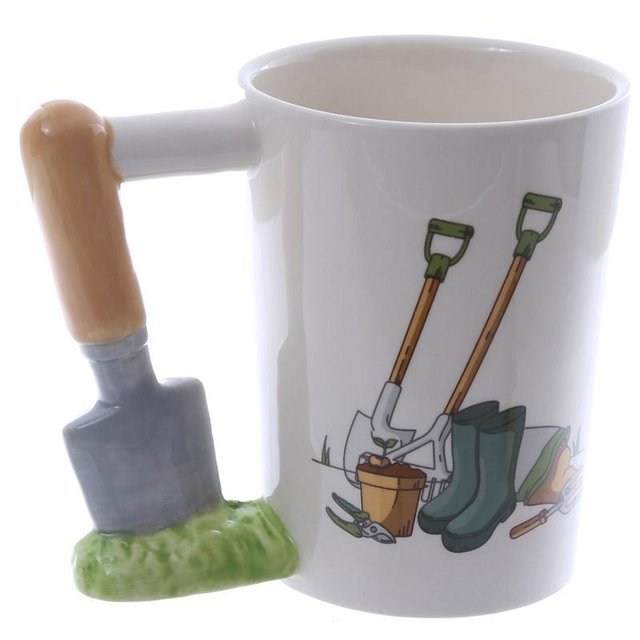 Image 3 of Novelty Ceramic Trowel Shaped Handle Garden Mug. Free  Post