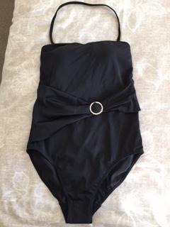 Preview of the first image of Swimsuit  NEW black with pretty diamanté detail..