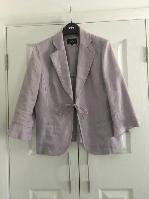 Preview of the first image of Per Una Lilac Linen Jacket worn only twice.
