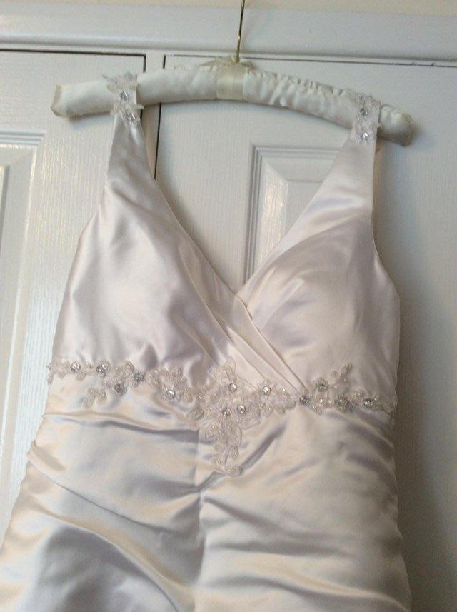 Image 3 of New white empire line wedding dress