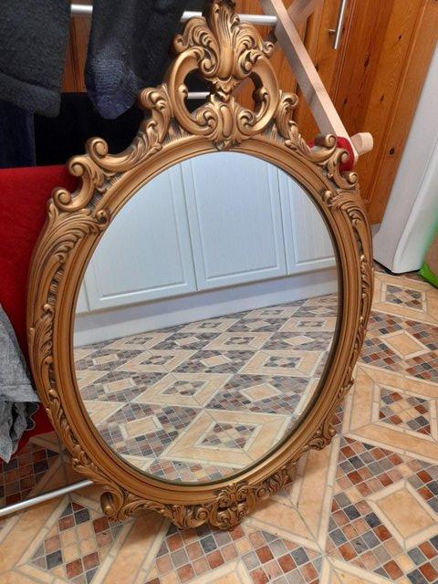 Preview of the first image of MIRROR - Oval Ornate Hall Wall Mirror (Rococo) Gild..